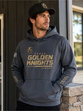 Fanatics Vegas Golden Knights Charcoal Hoodie with Gold Logo